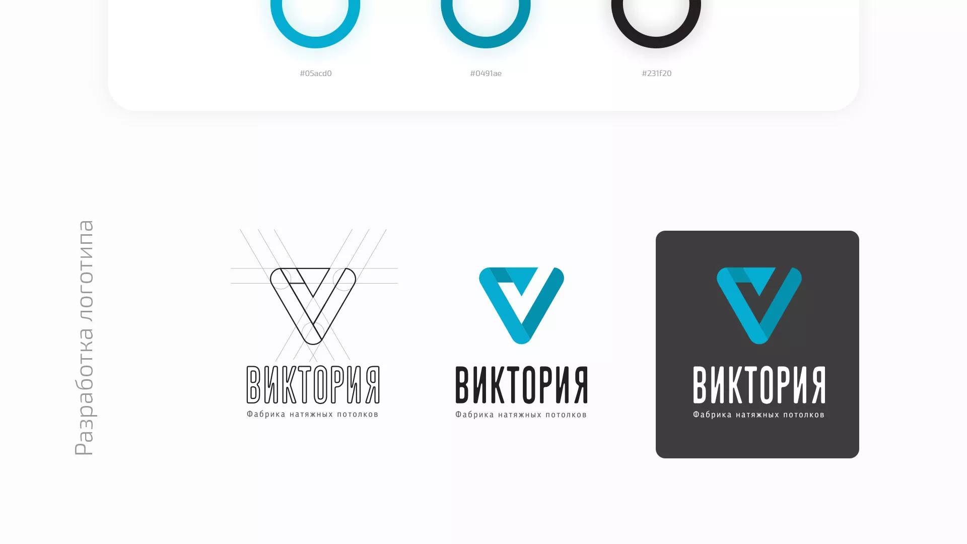 Разработка фирменного стиля компании по продаже и установке натяжных потолков в Кедровом