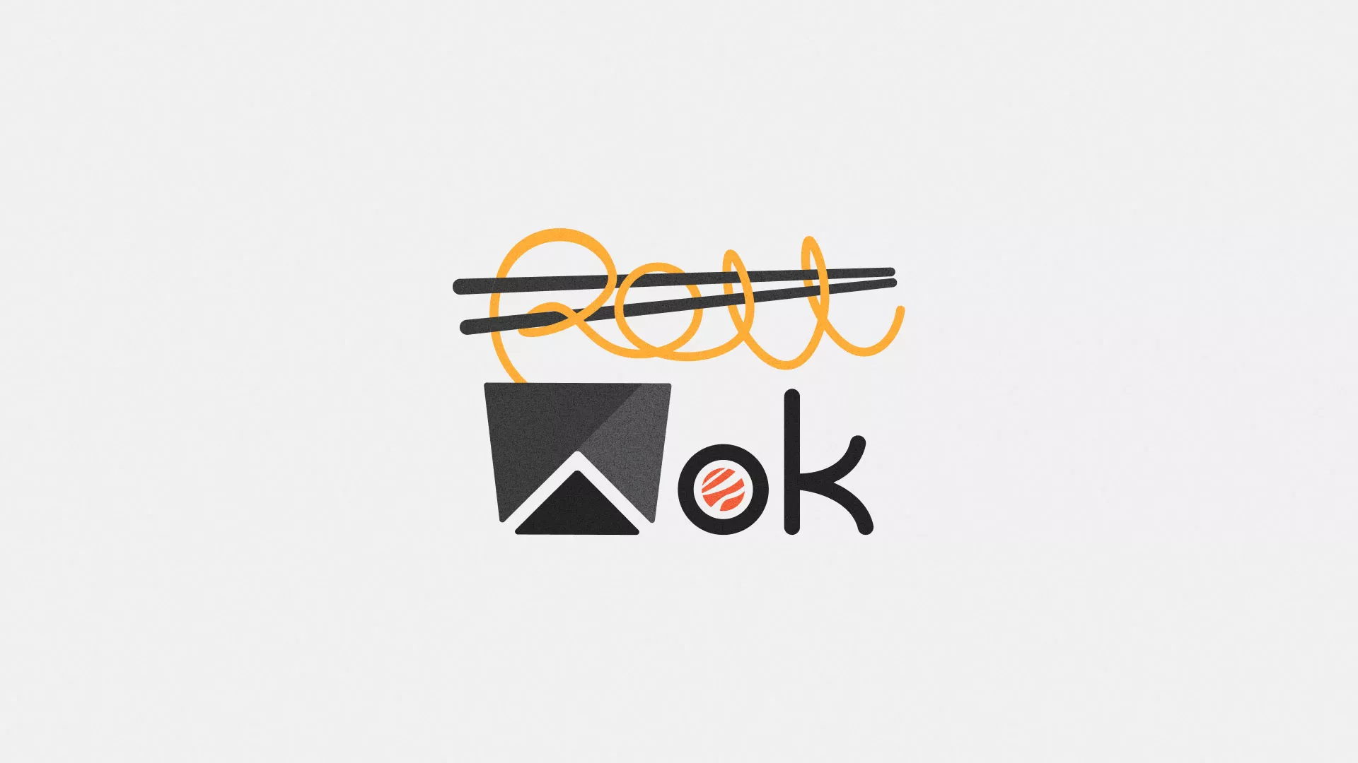 Разработка логотипа в Кедровом для суши-бара «Roll Wok Club» Разработка логотипа в Кедровом для суши-бара «Roll Wok Club»